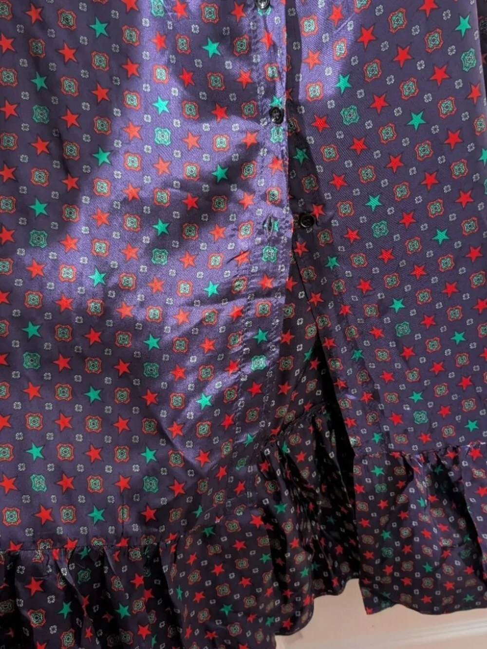 Sandro Paris | Scarf Print Midi Dress In Navy - Picture 12 of 16